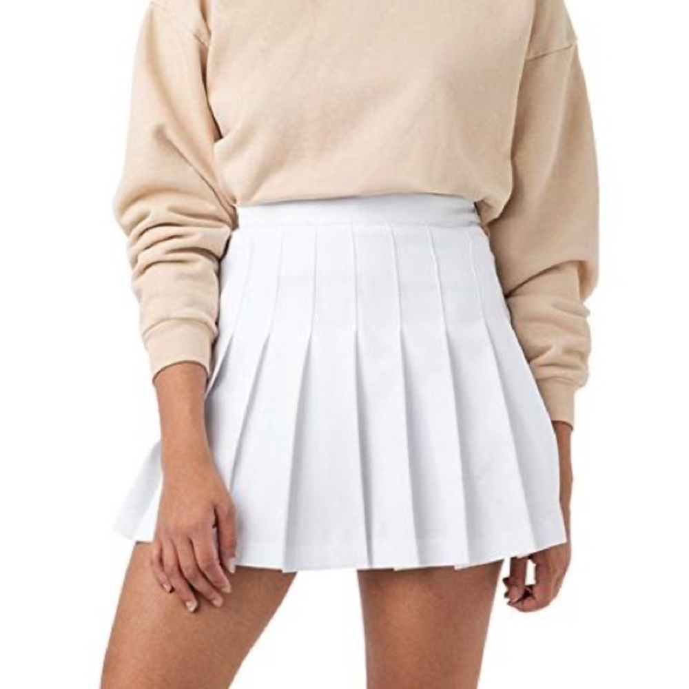 White Pleated Tennis Skirt